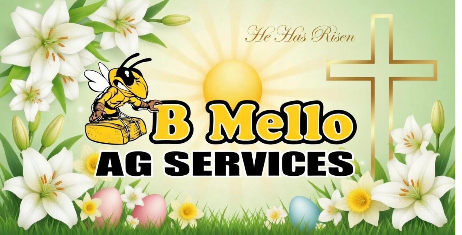 B Mello Ag Services Easter - He Has Risen - Happy Easter